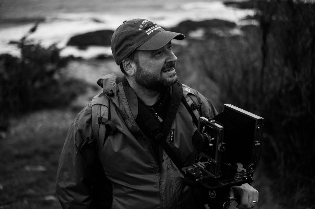 Ray Larose with his 4x5 camera at NEWLK: Ogunquit