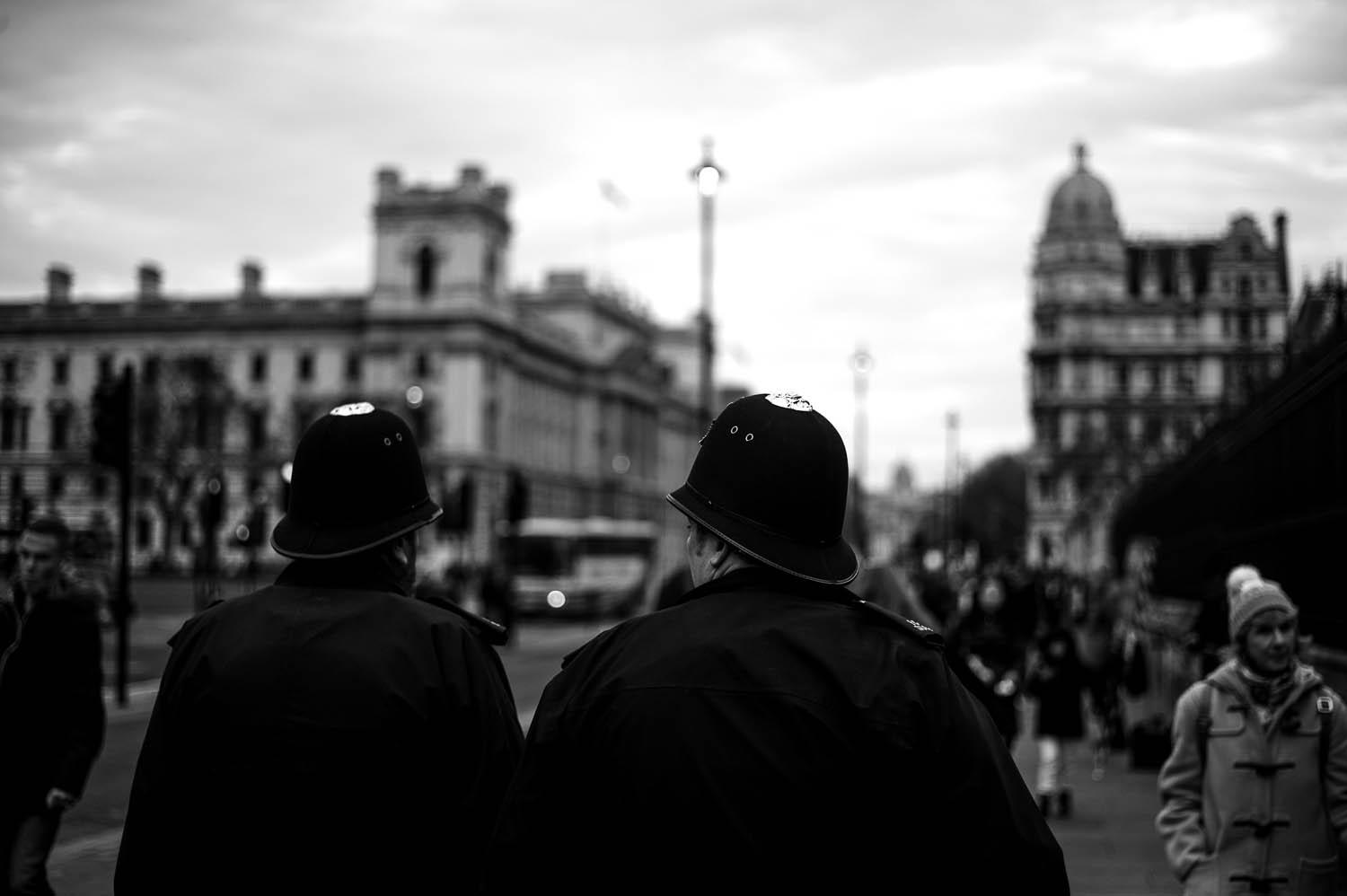 A pair of officers walking through London