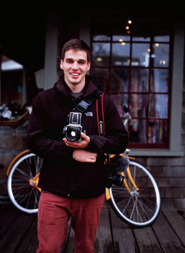 Thomas with his Hasselblad for NEWLK Nantucket