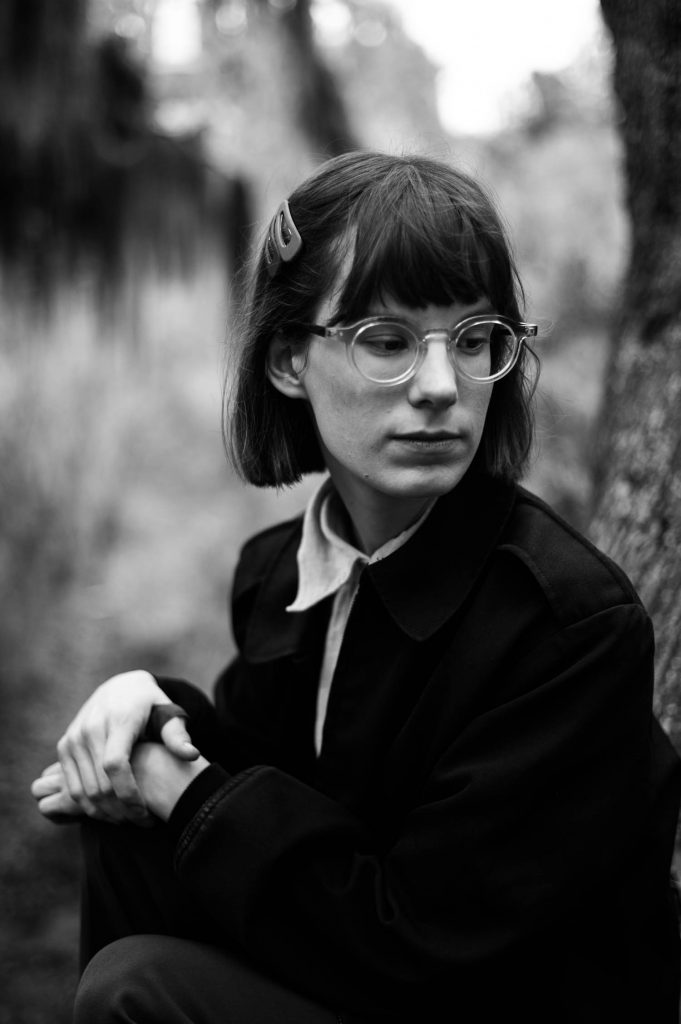 A portrait of Michele in an oak tree, Savannah, Georgia