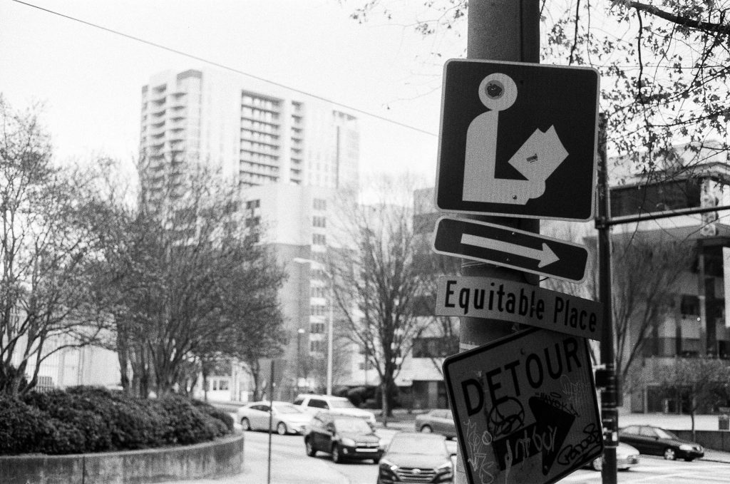 A library sign in Atlanta, Georgia