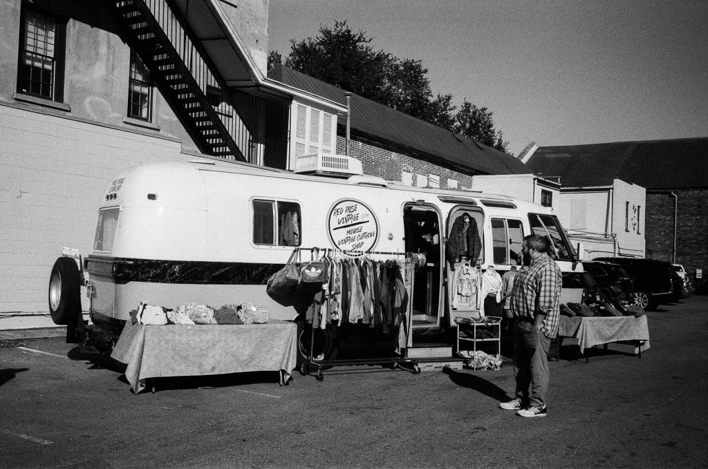 Red Rose Vintage Mobile Clothing Shop in Atlanta, Georgia